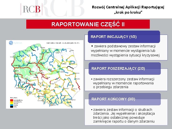 Rozwój Centralnej Aplikacji Raportującej „krok po kroku” RAPORTOWANIE CZĘŚĆ II RAPORT INICJUJĄCY (1/3) •