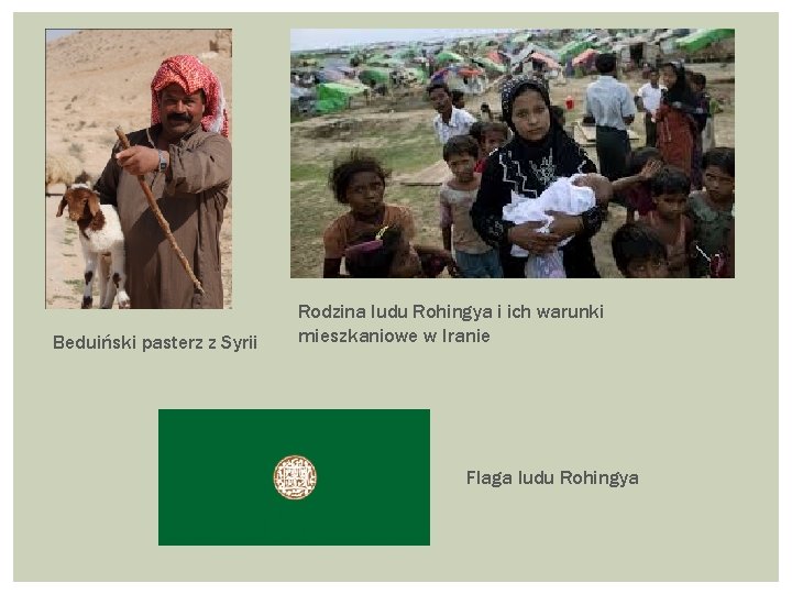 Beduiński pasterz z Syrii Rodzina ludu Rohingya i ich warunki mieszkaniowe w Iranie Flaga