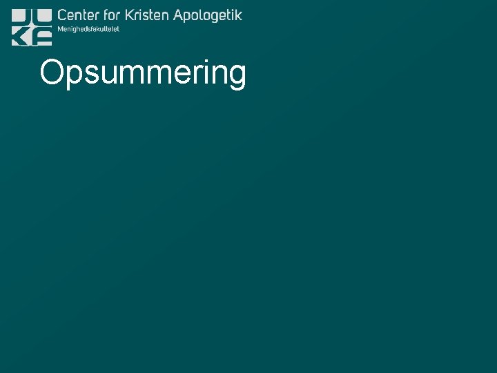 Opsummering 