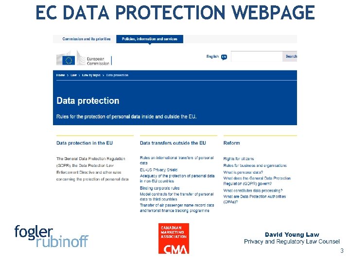 EC DATA PROTECTION WEBPAGE 3 EC DATA PROTECTION WEBPAGE 3