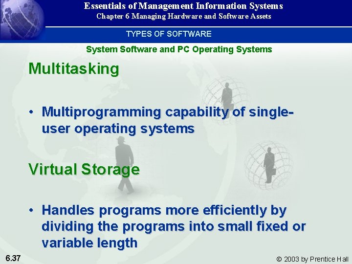 Essentials of Management Information Systems Chapter 6 Managing Hardware and Software Assets TYPES OF