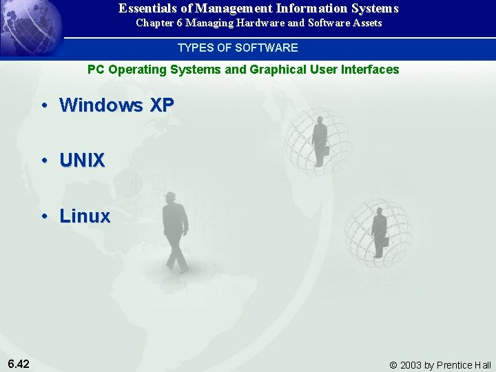 Essentials of Management Information Systems Chapter 6 Managing Hardware and Software Assets TYPES OF