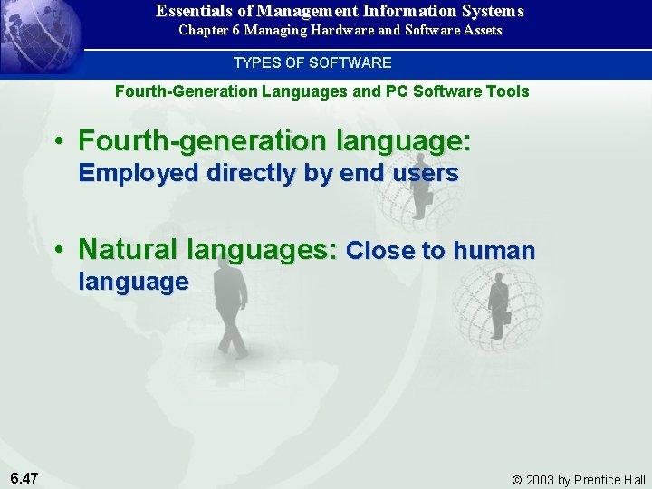 Essentials of Management Information Systems Chapter 6 Managing Hardware and Software Assets TYPES OF