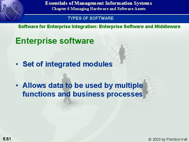 Essentials of Management Information Systems Chapter 6 Managing Hardware and Software Assets TYPES OF