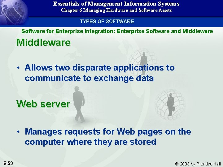 Essentials of Management Information Systems Chapter 6 Managing Hardware and Software Assets TYPES OF