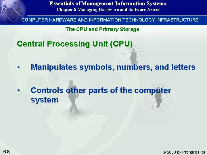 Essentials of Management Information Systems Chapter 6 Managing Hardware and Software Assets COMPUTER HARDWARE