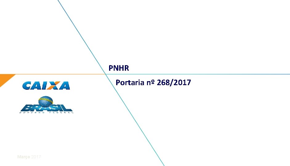 PNHR Portaria nº 268/2017 Março 2017 