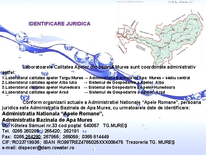 Laboratoarele Calitatea Apelor Din Cadrul Administratiei Bazinale De