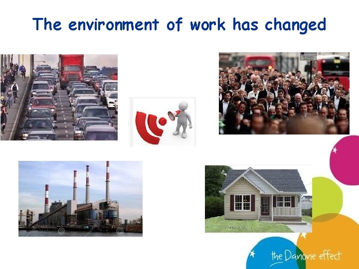 The environment of work has changed 