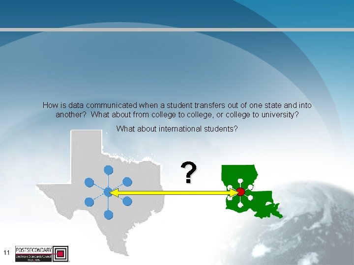How is data communicated when a student transfers out of one state and into
