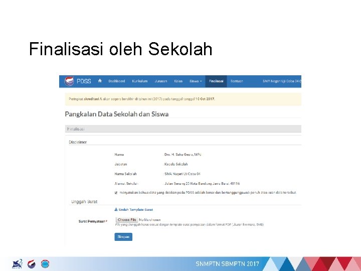 Finalisasi oleh Sekolah 