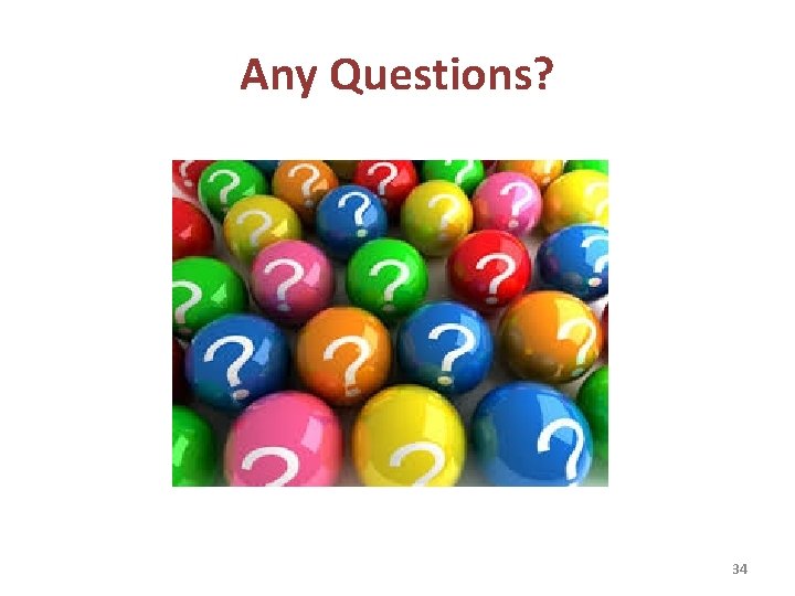 Any Questions? 34 