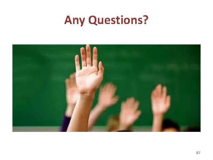 Any Questions? 87 