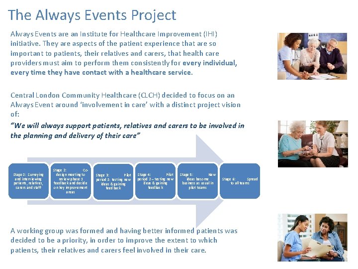 The Always Events Project Always Events are an Institute for Healthcare Improvement (IHI) initiative.