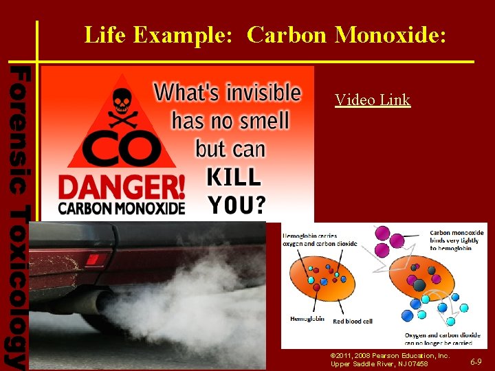 Life Example: Carbon Monoxide: Video Link FORENSIC SCIENCE: An Introduction, 2 nd ed. By