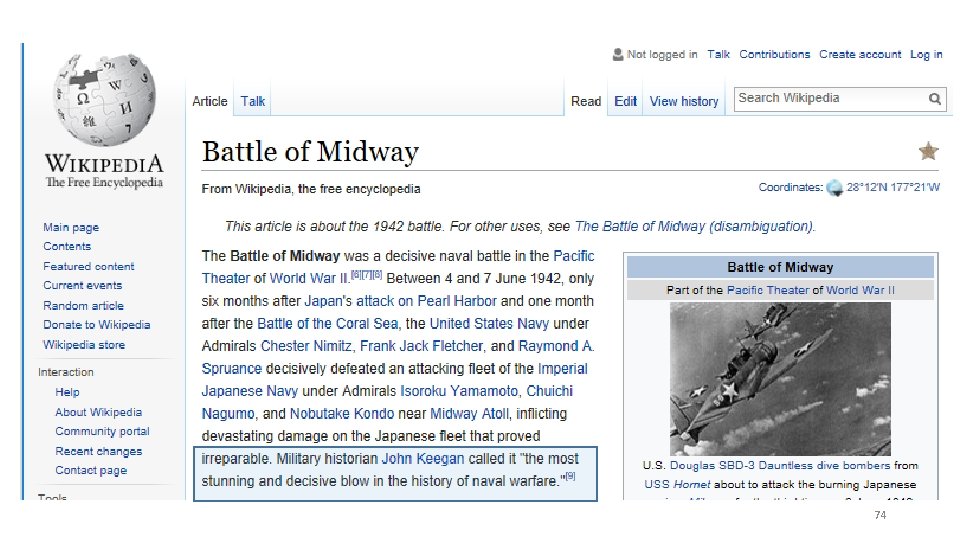 Battle of Midway (WWII). • US Navy cryptanalysts intercept and encrypted message which they