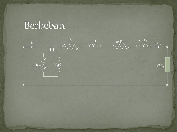 Berbeban R 1 I 1 X 1 a 2 R 2 a 2 X