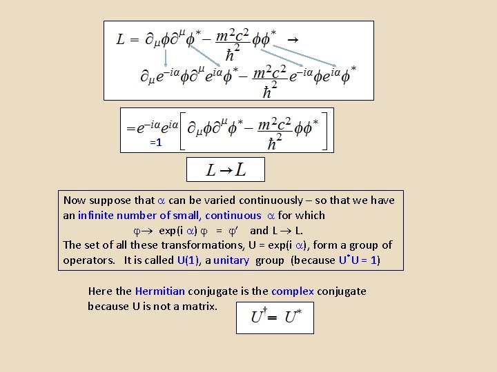 =1 Now suppose that can be varied continuously – so that we have an