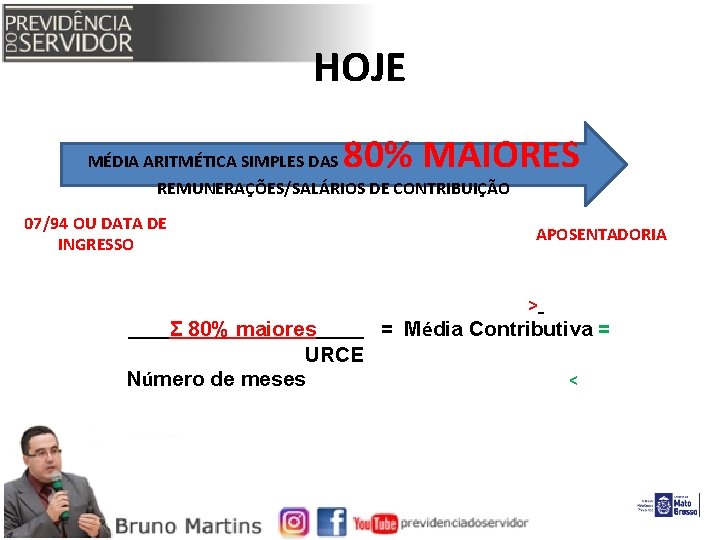 HOJE MÉDIA ARITMÉTICA SIMPLES DAS 80% MAIORES REMUNERAÇÕES/SALÁRIOS DE CONTRIBUIÇÃO 07/94 OU DATA DE