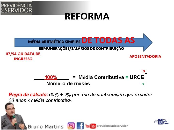 REFORMA MÉDIA ARITMÉTICA SIMPLES DE TODAS AS REMUNERAÇÕES/SALÁRIOS DE CONTRIBUIÇÃO 07/94 OU DATA DE