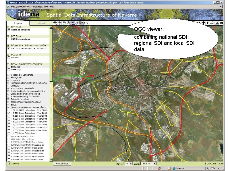 OGC viewer: combining national SDI, regional SDI and local SDI data 