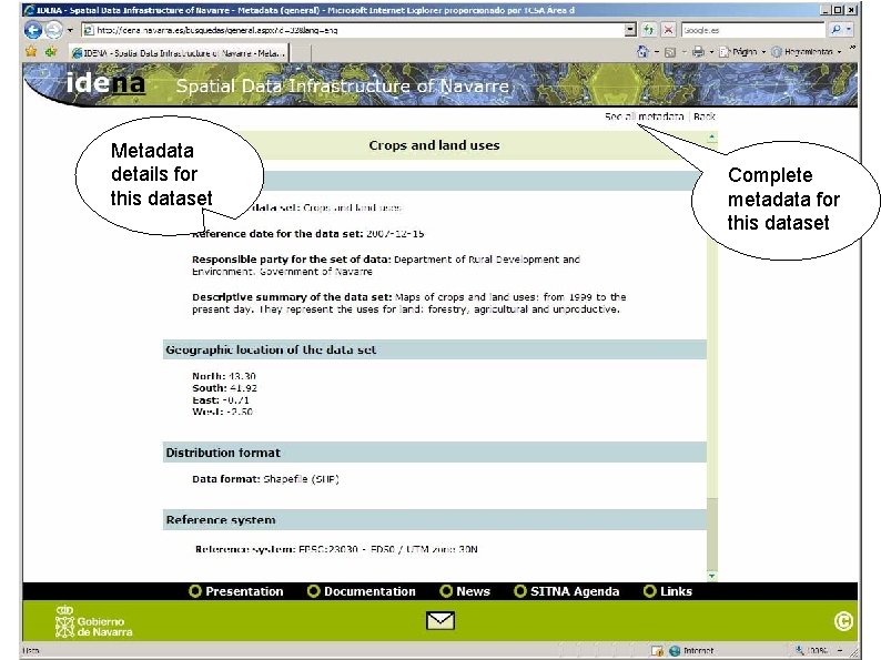 Metadata details for this dataset Complete metadata for this dataset 