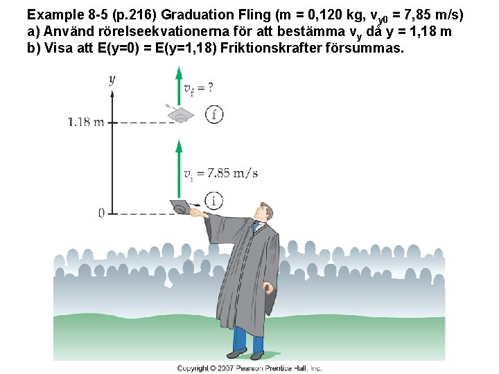 Example 8 -5 (p. 216) Graduation Fling (m = 0, 120 kg, vy 0