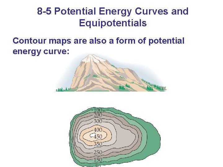 8 -5 Potential Energy Curves and Equipotentials Contour maps are also a form of