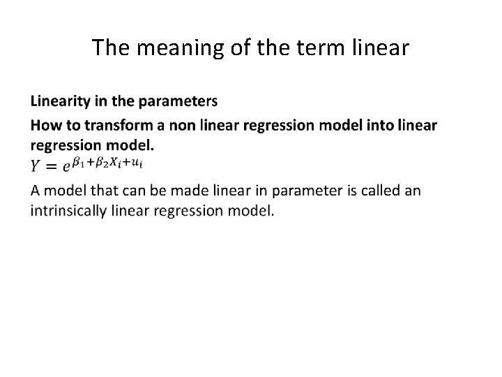 The meaning of the term linear • 