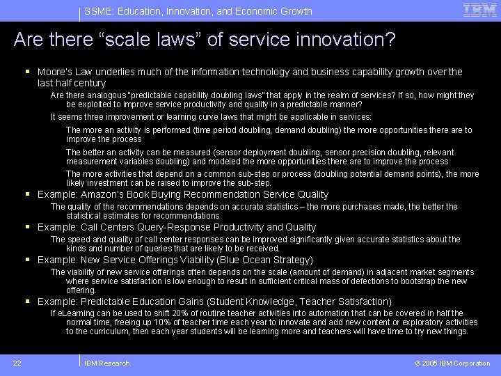 SSME: Education, Innovation, and Economic Growth Are there “scale laws” of service innovation? §