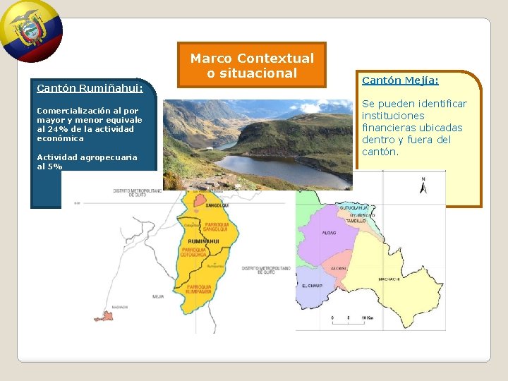 Marco Contextual o situacional Cantón Rumiñahui: Comercialización al por mayor y menor equivale al
