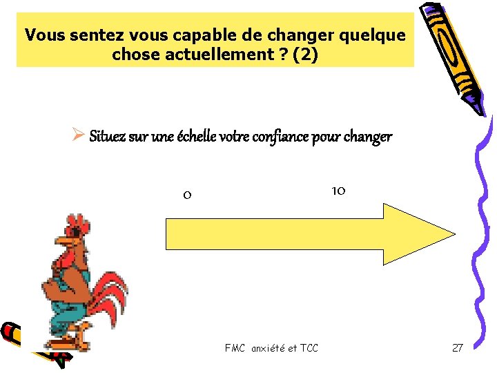 Vous sentez vous capable de changer quelque chose actuellement ? (2) Ø Situez sur