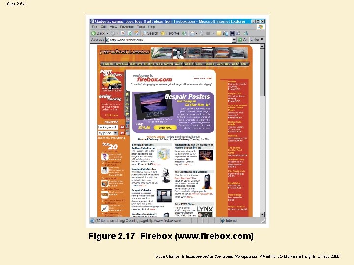 Slide 2. 54 Figure 2. 17 Firebox (www. firebox. com) Dave Chaffey, E-Business and
