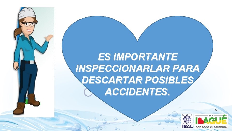 ES IMPORTANTE INSPECCIONARLAR PARA DESCARTAR POSIBLES ACCIDENTES. 