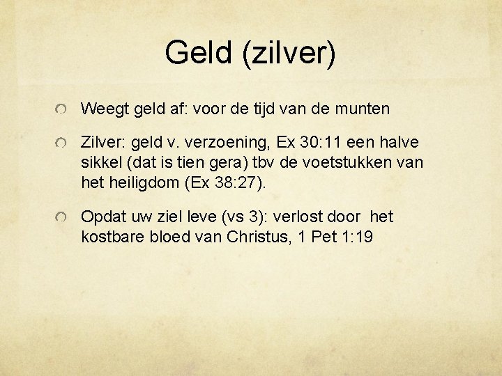 Geld (zilver) Weegt geld af: voor de tijd van de munten Zilver: geld v.