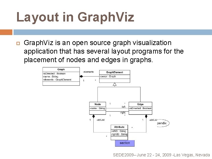 Layout in Graph. Viz is an open source graph visualization application that has several