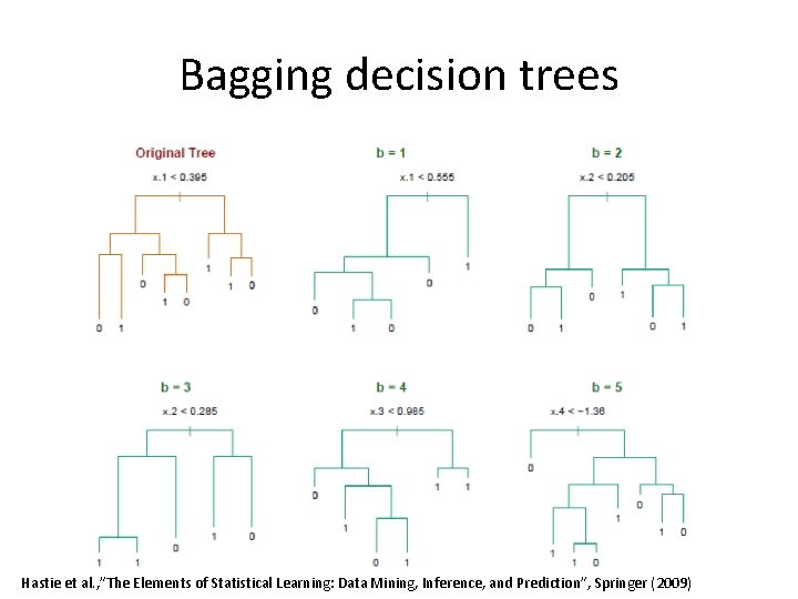 Bagging decision trees Hastie et al. , ”The Elements of Statistical Learning: Data Mining,