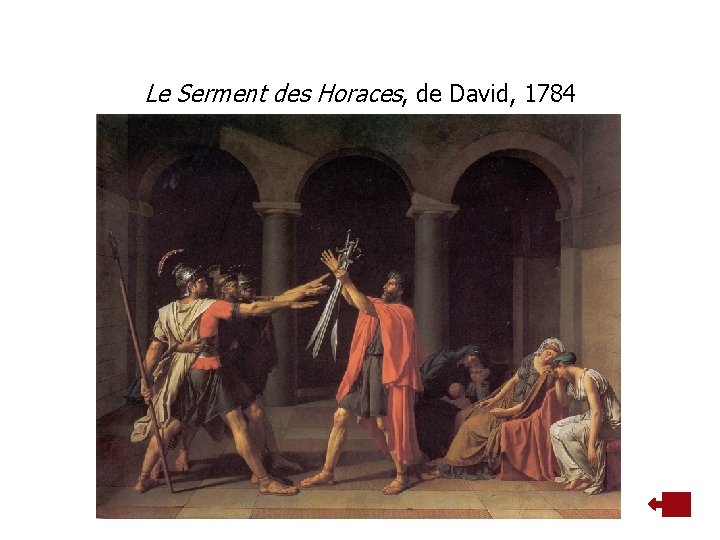 Le Serment des Horaces, de David, 1784 