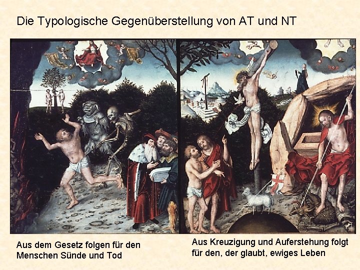 Die Typologische Gegenüberstellung von AT und NT Aus dem Gesetz folgen für den Menschen