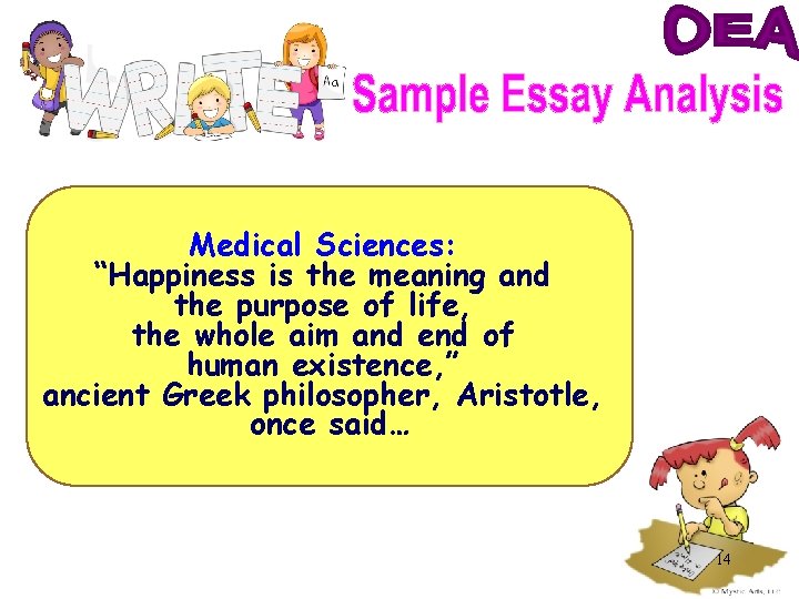 Medical Sciences: “Happiness is the meaning and the purpose of life, the whole aim