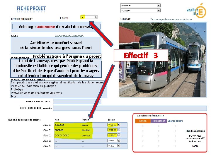 éclairage autonome d'un abri de tramway Améliorer le confort visuel et la sécurité des