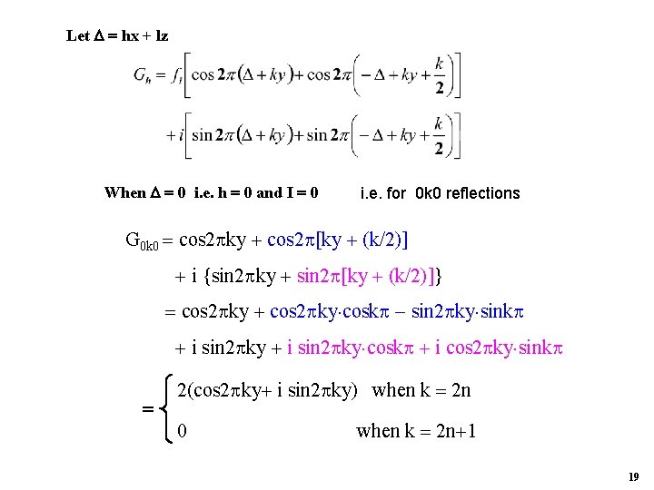 Let hx + lz When 0 i. e. h 0 and I 0 i.