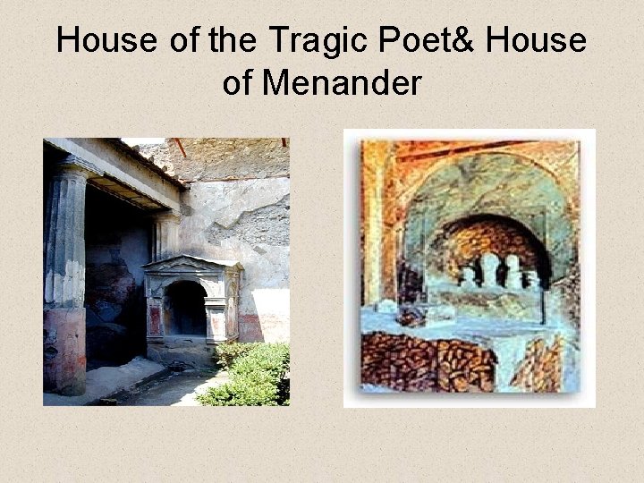 House of the Tragic Poet& House of Menander 