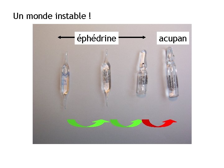 Un monde instable ! éphédrine acupan 