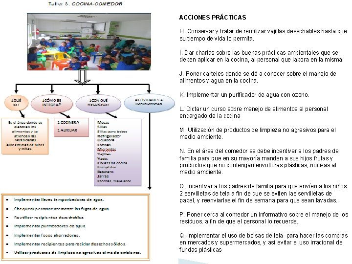 ACCIONES PRÁCTICAS H. Conservar y tratar de reutilizar vajillas desechables hasta que su tiempo