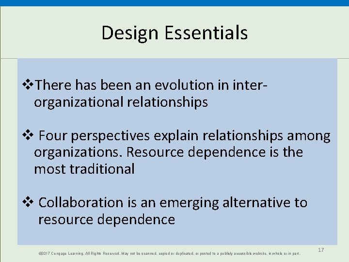 Design Essentials v. There has been an evolution in interorganizational relationships v Four perspectives