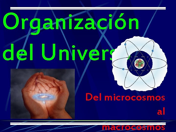 Organización del Universo Del microcosmos al macrocosmos 