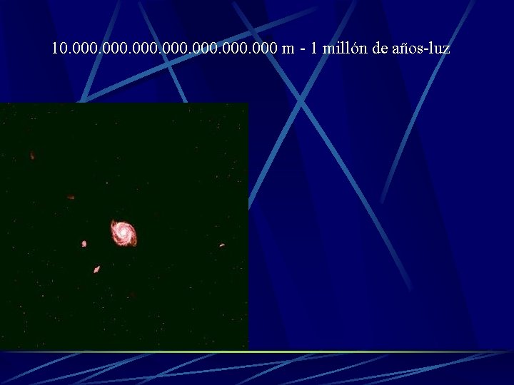 10. 000 m - 1 millón de años-luz 