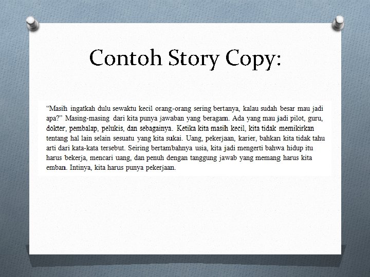 Contoh Story Copy: 