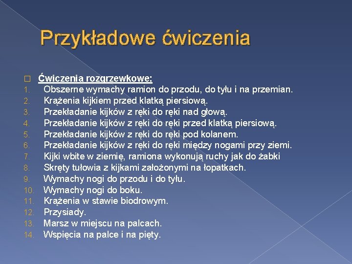 Przykładowe ćwiczenia � 1. 2. 3. 4. 5. 6. 7. 8. 9. 10. 11.